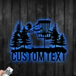 Sports Metal Sign Disc Links Player 1