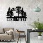 Sports Metal Sign Disc Links Player 1