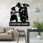 Sports Metal Sign Father And Daughter Enduro Biker 1