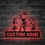 Sports Metal Sign Father Daughter Mx Racing Biker 1