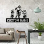 Sports Metal Sign Father Daughter Mx Racing Biker 1
