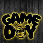 Sports Metal Sign Game Day Football 1