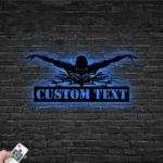 Sports Metal Sign Gentleman Swimmer 1