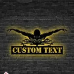 Sports Metal Sign Gentleman Swimmer 1