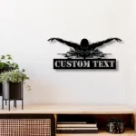 Sports Metal Sign Gentleman Swimmer 1