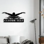 Sports Metal Sign Gentleman Swimmer 1