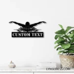 Sports Metal Sign Gentleman Swimmer 1