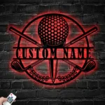 Sports Metal Sign Golfer Label 1