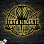 Sports Metal Sign Golfer Label 1