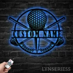 Sports Metal Sign Golfer Label 1