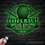 Sports Metal Sign Golfer Label 1