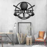 Sports Metal Sign Golfer Label 1