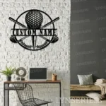 Sports Metal Sign Golfer Label 1