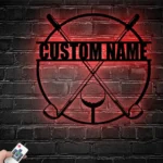 Sports Metal Sign Golfer Moniker 1