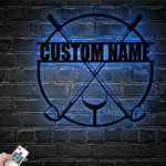 Sports Metal Sign Golfer Moniker 1