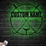 Sports Metal Sign Golfer Moniker 1