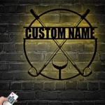 Sports Metal Sign Golfer Moniker 1
