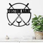 Sports Metal Sign Golfer Moniker 1