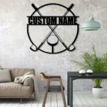 Sports Metal Sign Golfer Moniker 1