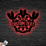 Sports Metal Sign Handcrafted Dartboard Dart Game 1