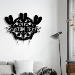 Sports Metal Sign Handcrafted Dartboard Dart Game 1
