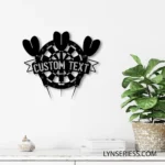 Sports Metal Sign Handcrafted Dartboard Dart Game 1