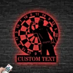 Sports Metal Sign Handcrafted Dartboard Dart Player 1