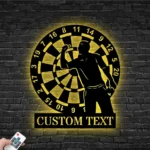 Sports Metal Sign Handcrafted Dartboard Dart Player 1