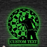 Sports Metal Sign Handcrafted Dartboard Dart Player 1