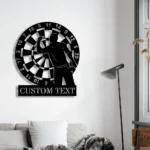 Sports Metal Sign Handcrafted Dartboard Dart Player 1