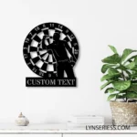 Sports Metal Sign Handcrafted Dartboard Dart Player 1