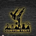 Sports Metal Sign Handcrafted Taekwondo Martial Arts 1