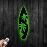 Sports Metal Sign Palm Tree Surfboard 1