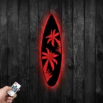 Sports Metal Sign Palm Tree Surfboard 1