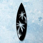 Sports Metal Sign Palm Tree Surfboard 1