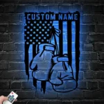 Sports Metal Sign Personalized American Boxer Name 1
