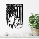 Sports Metal Sign Personalized American Boxer Name 1