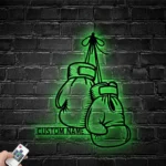 Sports Metal Sign Personalized American Boxing Gloves 1