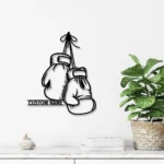 Sports Metal Sign Personalized American Boxing Gloves 1