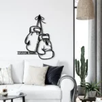 Sports Metal Sign Personalized American Boxing Gloves 1