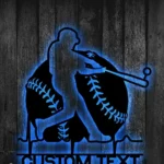 Sports Metal Sign Personalized Baseball Softball Name 1