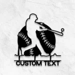 Sports Metal Sign Personalized Baseball Softball Name 1