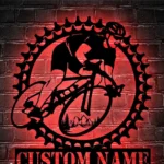 Sports Metal Sign Personalized Bicycle Mtb Name 1