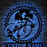 Sports Metal Sign Personalized Bicycle Mtb Name 1
