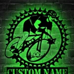 Sports Metal Sign Personalized Bicycle Mtb Name 1
