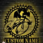 Sports Metal Sign Personalized Bicycle Mtb Name 1
