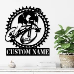 Sports Metal Sign Personalized Bicycle Mtb Name 1