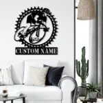 Sports Metal Sign Personalized Bicycle Mtb Name 1