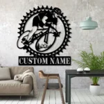 Sports Metal Sign Personalized Bicycle Mtb Name 1