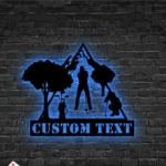 Sports Metal Sign Personalized Couple Golfing 1